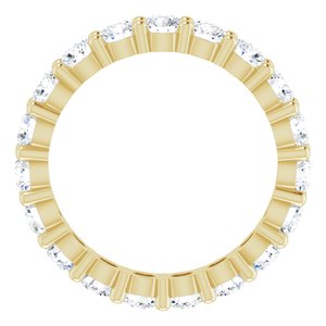 10K Yellow Gold 1 3/4 CTW Natural Diamond Eternity Band Size 5.5
