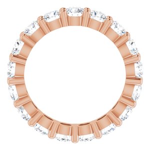 10K Rose Gold 2 1/2 CTW Lab-Grown Diamond Eternity Band Size 5.5