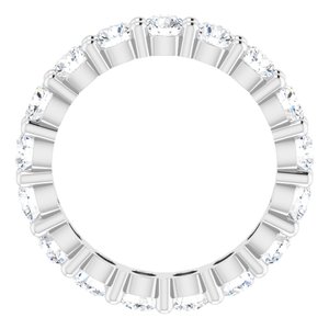 14K White Gold 2 1/2 CTW Lab-Grown Diamond Eternity Band Size 5.5