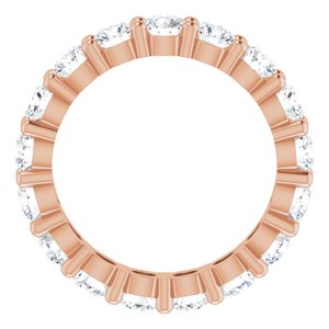 14K Rose Gold 2 1/2 CTW Lab-Grown Diamond Eternity Band Size 5.5