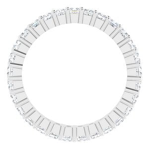 14K White Gold 1 1/3 CTW Lab-Grown Diamond Eternity Band Size 6