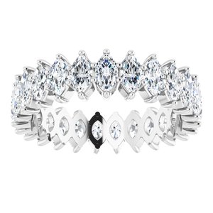 14K White Gold 2 1/3 CTW Natural Diamond Eternity Band Size 6