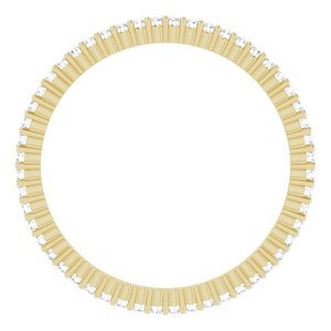 10K Yellow Gold 1/5 CTW Lab-Grown Diamond Eternity Band Size 6.5