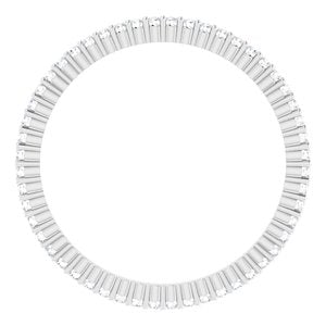 10K White Gold 1/5 CTW Lab-Grown Diamond Eternity Band Size 6.5