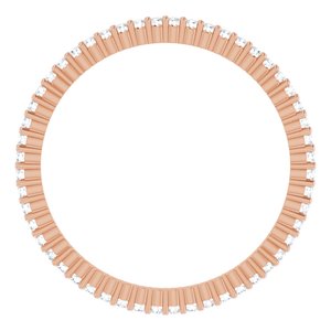 10K Rose Gold 1/5 CTW Natural Diamond Eternity Band Size 6.5