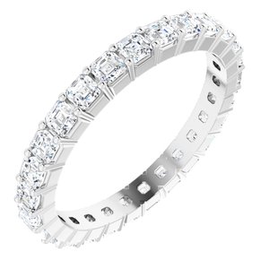 14K White Gold 1 1/3 CTW Lab-Grown Diamond Eternity Band Size 5.5