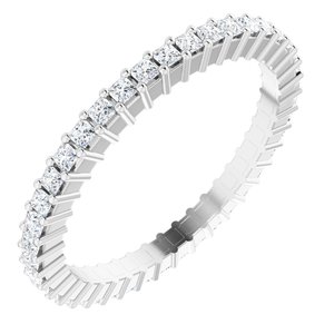 10K White Gold 1/2 CTW Lab-Grown Diamond Eternity Band Size 5.25