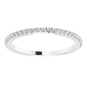 10K White Gold 1/5 CTW Lab-Grown Diamond Eternity Band Size 5.25
