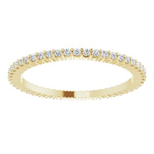 10K Yellow Gold 1/5 CTW Lab-Grown Diamond Eternity Band Size 5.25