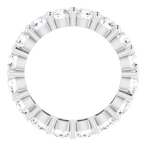 10K White Gold 3 7/8 CTW Natural Diamond Eternity Band Size 5.5