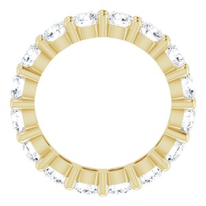 10K Yellow Gold 3 7/8 CTW Natural Diamond Eternity Band Size 5.5