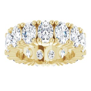 10K Yellow Gold 5 1/2 CTW Natural Diamond Eternity Band Size 5.5