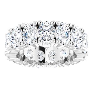 10K White Gold 5 1/2 CTW Natural Diamond Eternity Band Size 5.5