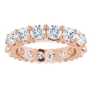 10K Rose Gold 3 7/8 CTW Lab-Grown Diamond Eternity Band Size 5.5