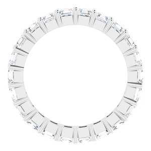 Platinum 2 1/5 CTW Lab-Grown Diamond Eternity Band Size 5.5