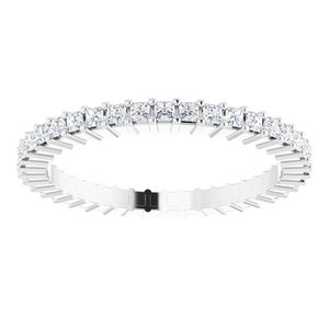 10K White Gold 1/2 CTW Lab-Grown Diamond Eternity Band Size 5.25
