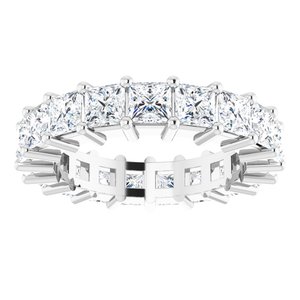 10K White Gold 3 3/4 CTW Natural Diamond Eternity Band Size 5.25