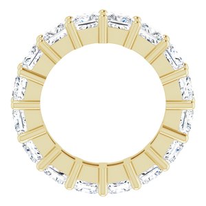 10K Yellow Gold 6 3/8 CTW Natural Diamond Eternity Band Size 5.25