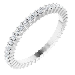 10K White Gold 1/2 CTW Lab-Grown Diamond Eternity Band Size 5.5