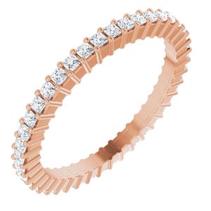 14K Rose Gold 3/8 CTW Lab-Grown Diamond Eternity Band Size 5.5