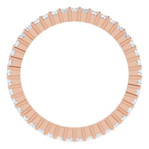 10K Rose Gold 1/2 CTW Lab-Grown Diamond Eternity Band Size 5.25