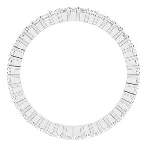 10K White Gold 1/2 CTW Lab-Grown Diamond Eternity Band Size 5.25