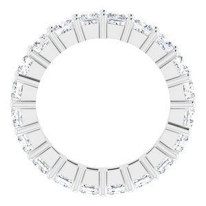 10K White Gold 3 1/4 CTW Natural Diamond Eternity Band Size 5.25
