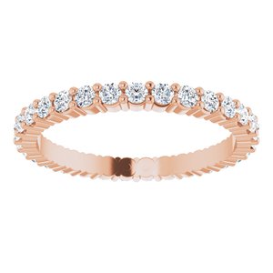 14K Rose Gold 5/8 CTW Lab-Grown Diamond Eternity Band Size 5.5