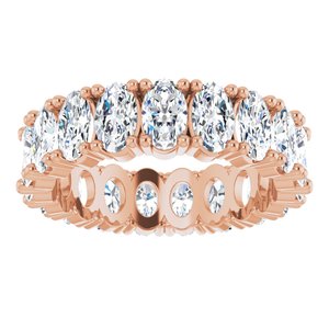 10K Rose Gold 4 9/10 CTW Natural Diamond Eternity Band Size 5.5