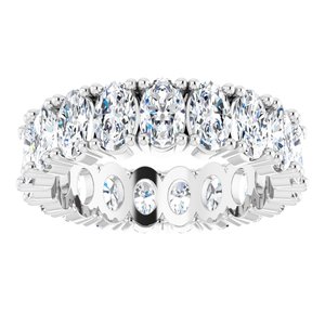 14K White Gold 3 3/8 CTW Lab-Grown Diamond Eternity Band Size 5.5
