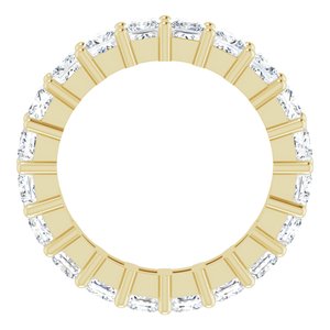 10K Yellow Gold 3 1/4 CTW Natural Diamond Eternity Band Size 5.5