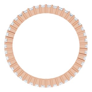 10K Rose Gold 1/2 CTW Lab-Grown Diamond Eternity Band Size 5.5