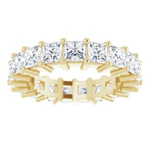 10K Yellow Gold 3 3/4 CTW Natural Diamond Eternity Band Size 5.5