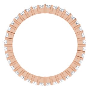 10K Rose Gold 3/4 CTW Natural Diamond Eternity Band Size 5.5