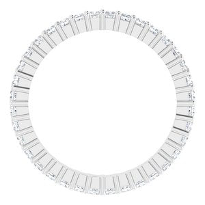10K White Gold 3/4 CTW Natural Diamond Eternity Band Size 5.5