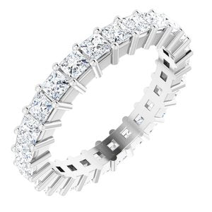 10K White Gold 1 7/8 CTW Natural Diamond Eternity Band Size 5.5
