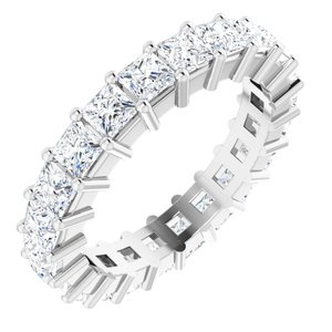 10K White Gold 2 3/8 CTW Lab-Grown Diamond Eternity Band Size 5.5