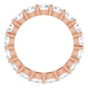 10K Rose Gold 2 1/2 CTW Lab-Grown Diamond Eternity Band Size 5.25