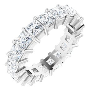 10K White Gold 3 3/4 CTW Natural Diamond Eternity Band Size 5.25
