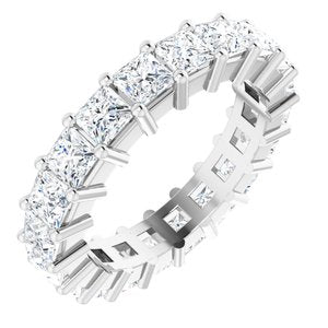 10K White Gold 3 1/4 CTW Natural Diamond Eternity Band Size 5.25