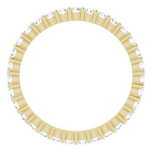 10K Yellow Gold 5/8 CTW Natural Diamond Eternity Band Size 5.5