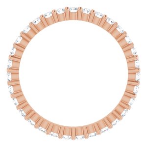 10K Rose Gold 5/8 CTW Natural Diamond Eternity Band Size 5.5