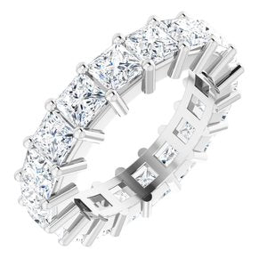 10K White Gold 4 1/2 CTW Natural Diamond Eternity Band Size 5.5