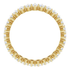 14K Yellow Gold 1 7/8 CTW Natural Diamond Eternity Band Size 5.5