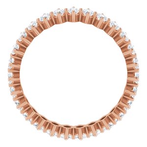 14K Rose Gold 1 7/8 CTW Natural Diamond Eternity Band Size 5.5