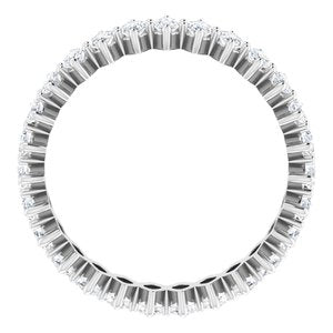 14K White Gold 1 7/8 CTW Natural Diamond Eternity Band Size 5.5