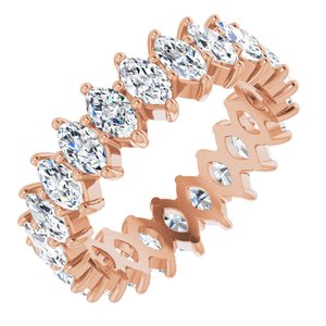 14K Rose Gold 2 7/8 CTW Natural Diamond Eternity Band Size 5.5