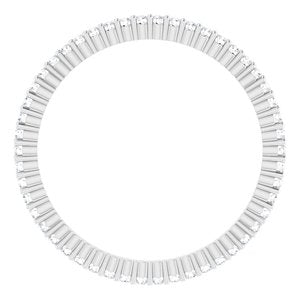 10K White Gold 1/5 CTW Natural Diamond Eternity Band Size 5.75