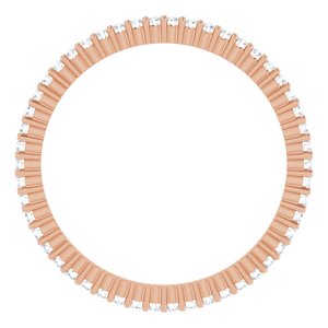10K Rose Gold 1/5 CTW Natural Diamond Eternity Band Size 5.75