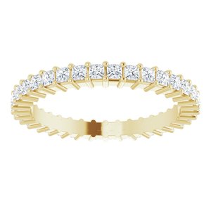 10K Yellow Gold 3/4 CTW Natural Diamond Eternity Band Size 5.5